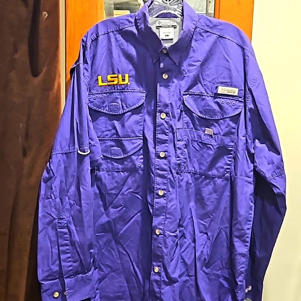 LSU Columbia Fishing Shirt